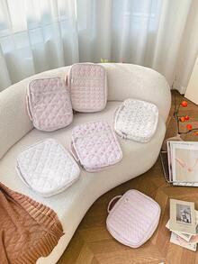 Cute Quilted Bible Protective Cover Large Bible Cover Case Book Cover Protector Sleeve Travel Book Cloth Sleeve Cover Student Diary Loose Leaf Binder Protective Case Portable Ledger Notepad Diary Cover Sleeve For Or Softcover Decor Floral Fabric Soft Flower Cloth Travel Sleeves Cover,Book Decor,Bible