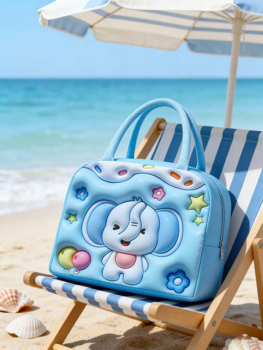 Cartoon Lunch Box Bag, Handheld Lunch Bag, Insulated Lunch Box, Elementary Student Lunch Bag, Office Worker Lunch Bag - Multicolor - View 1