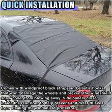 Car Windshield Snow Cover, Windproof Sunshade Protector, Oxford Cloth Car Frost Window Covers, Universal Fit Most, Trucks, SUVs - 返回 2 - 查看 7