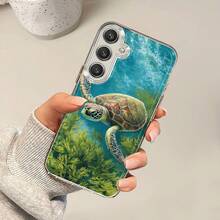 Funda de Teléfono Youyou Turtle para Samsung Galaxy A02 A03S A04 A05S A06 A13 A14 A15 A16 5G A21S A22 A23 A24 A25 A26 A32 A34 A35 A36 A50 A52 A53 A54 A55 A56 A73 S21 Ultra S22 Plus S23+ S24 FE S48 Funda de Teléfono Transparente de Caricatura a Prueba de Golpes Cobertura Completa TPU Funda Suave Creativa - Multicolor - Ver 3