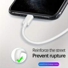 USB-C 转 Lightning 数据线 | 3.3/6.6/10 英尺 Type-C 兼容 充电线，兼容 14/13/12/11 Pro Max/XR/XS/X/8/7/6 Plus/SE，Lightning 转 USB-C CarPlay，20W 功率输出，快速充电 USB-C 转 Lightning 数据线，Type-C 兼容 14/13/12/11 Pro Max/XR/XS/X/8/7/6 Plus/SE 充电线 - 白色 - 查看 7