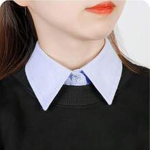 4pcs/1pc Detachable Collar, Unisex - Fashionable Fake Shirt Collar, Half Fake Collar, Versatile And Easy To Wear, Ideal Gift For Friends, Family And Colleagues - Size L - View 3
