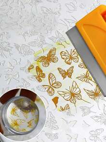 Mini Shaver Scraper Tool Nail Art Stamping Scraper Replaceable Scraper Blade Nail Printing Template Tool For French Manicure Home DIY Nail Art Salon - Multicolor - View 2