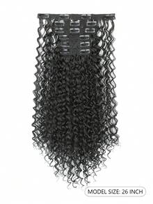 26 Inch Clip-In Hair Extensions, 6pcs Set, Curly Synthetic Hair Extensions, Long Soft Wearable For Women Daily Use - Multicolor - View 3