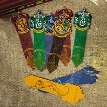 WB 5PCS Warner Bros Officially Licensed Harry Potter Hogwarts Houses Bookmarks Set Gryffindor Slytherin Collectibles Friends Birthday Christmas Halloween Thanksgiving Gift Office School Supplies - Multicolor - View 5