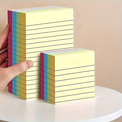 100 Pages Of Colorful Sticky Notes - Creative Memo Pad, Available In Four Colors - Tear-Off Notebook, Suitable For Office And Home Use, Jot Down Notes Anytime, Space-Saving, Super Practical Notepads