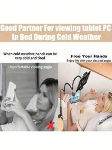 High-Quality Rotating Slouchy Bracket, Tablet Stand, Spiral Bedside Phone/Tablet Holder, Suitable For IPhone, Android Phones, Birthday Gift For Family And Friends, 360° Rotation - Multicolor - View 5