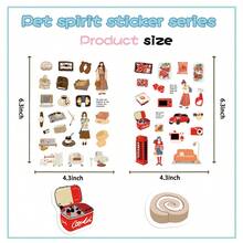 8 miếng dán hoạt hình phong cách Hàn Quốc chủ đề cuộc sống cuối tuần, tự làm để trang trí sổ kế hoạch, ốp điện thoại, sổ tay, đồ dùng làm album ảnh lưu niệm. - Xem 3