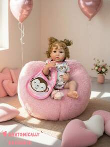 1 pieza Hermosa muñeca bebé reborn de 19 pulgadas, con cabello implantado, anatómicamente precisa e impermeable, recién nacida niña, regalo de cumpleaños perfecto para niños y coleccionistas - Multicolor - Ver 1