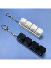 1pc Heart Switch Tester Keychain - Press Fidget Toy With Keyboard Buttons, Valentine's Stress Relief Sensory Keyrin - Multicolor - View 4