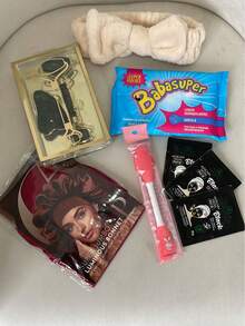 Kit Completo Skin Care 6 em 1 - Máscara Black - Faixa de Skin Care - Lenço Umedecido Demaquilante - Kit Rolo de Jade - Touca de Cetim com Faixa - Espátula 2 em 1 para de Skin Care