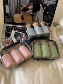 Reusable Silicone Travel Bottles With Flip Cap, Suitable For Creams, Lotions, Shampoo, Conditioner