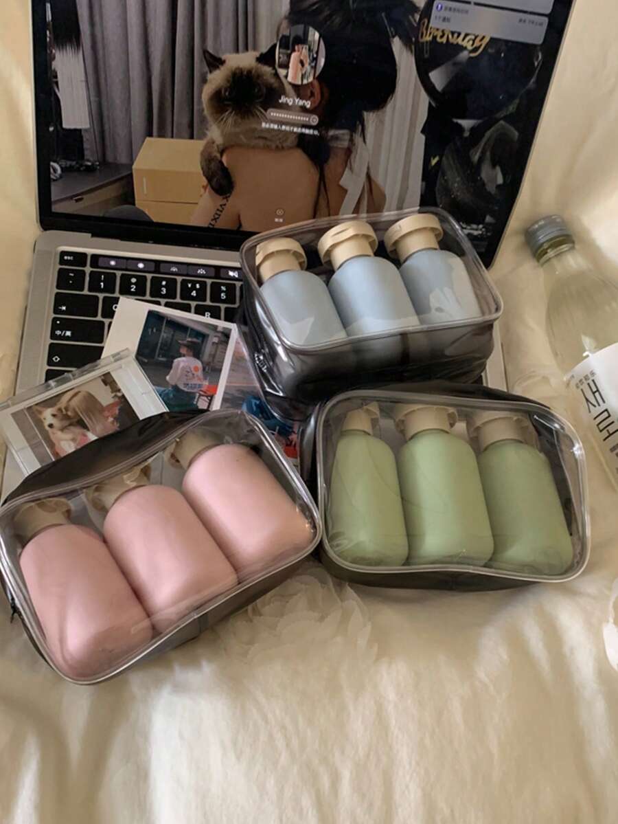 Reusable Silicone Travel Bottles With Flip Cap, Suitable For Creams, Lotions, Shampoo, Conditioner