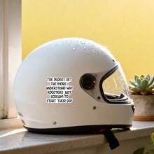 1张3英寸防水户外PVC可移除贴纸 “我越老越明白为什么公鸡会啼叫” 感同身受的老年幽默 讽刺的晨间语录贴纸，适用于水瓶、日记本、笔记本电脑 - 彩色 - 查看 4