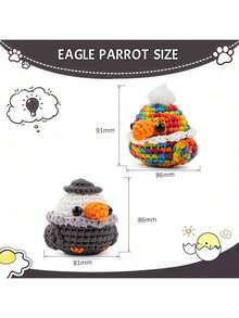 EstiloJadeshay - Kit De Ganchillo Para Principiantes, 2 Unidades, Kit De Animales De Ganchillo De ÁGuila Y Loro Amigurumi Para Adultos Y NiñOs Para Principiantes, Tutoriales En Video Paso A PasoVersióN Mejorada - 1 - Ver 8