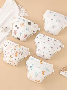 3pcs/Pack S/M/L Baby Potty Training Pants, Waterproof Washable Diaper Underwear For Toddler Boys And Girls