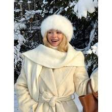 1pc Women's Solid Color Fluffy Hat, Soft Comfortable Warm Minimalist Cap, Casual Versatile Windproof Suitable For Daily Wear, Can Be Matched With Scarf, Autumn/Winter Autumn Decor - Nhiều màu - Xem 2