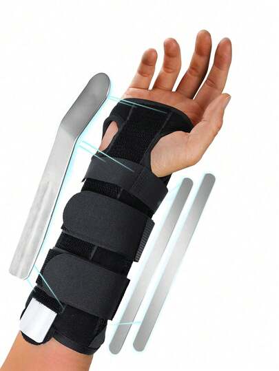 Carpal Tunnel Syndrome Wrist Brace (Left Or Right Hand) - Arm Compression Hand Support Brace - Adjustable Night Wrist Support Brace For Men And Women