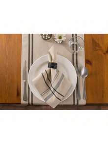 Table Mat - Black Stripes - View 5