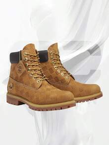 Timberland 6" Premium Waterproof Boot Wheat Debossed Print– Men's Lifestyle Sneakers – Shoes For Man -Vintage-Spring & Summer-Inspired Running Shoes, Shock-Absorbing Comfort, Gym To Streetwear Casual Wear-Mother's Day Gifts-Father's Day Gift–TB0A2P6WA5J - 小麥 - 查看 2