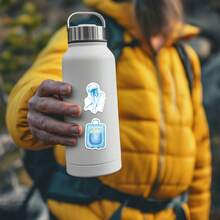 50pcs Ocean Series Graffiti Stickers, Wholesale For Luggage, Car, Notebook, Refrigerator, Water Cup Decoration - Mint Blue - View 6