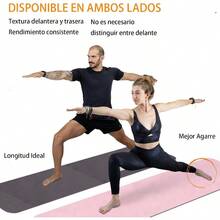 Esterilla de yoga Antideslizante pilates Alfombrilla plegable para yogaEsterilla de yoga de Gamuza Vegana Absorcion Rapida Del Sudor Facil de Llevar Muy Adecuada para Exteriores Gimnasio Familia - Rosa - Ver 5