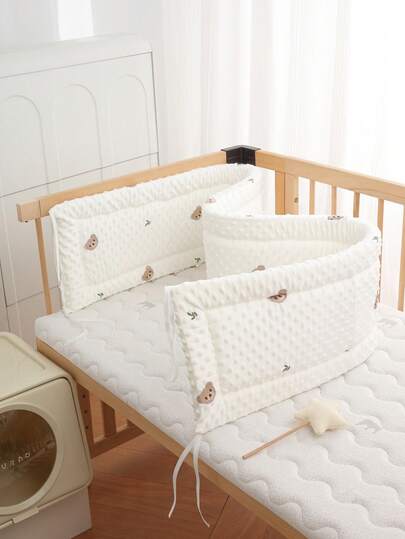 AIBOYING 1件装防撞婴儿床围栏，婴儿床护栏，婴儿床护栏和围栏布套，防撞软垫一体式婴儿舒适豆袋床围栏，多尺寸防撞护栏，婴儿房装饰，婴儿床配件