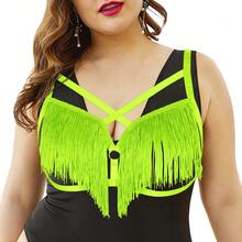 Sujetador con jaula con flecos de estilo gótico sexy - Ajustable, perfecto para ropa de fiesta y atuendos de vacaciones - Multicolor - Ver 14