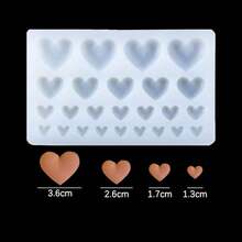 情人节硅胶模具套装 - 心形和长方形，适用于DIY蜡烛/肥皂/工艺礼品装饰 - 彩色 - 查看 7
