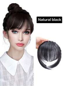Peluca con diadema integrada de 9 pulgadas con flequillo, extensión de cabello para mujeres, tapa de cabello invisible y sin costuras para cubrir canas - Multicolor - Ver 14