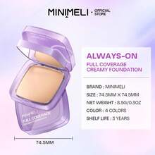 MINIMELI-On  Full Coverage Creamy Foundation,Full Coverage, Long Lasting, Waterproof With SPF 30 PA+++ - #07 Màu be nắng - Xem 10