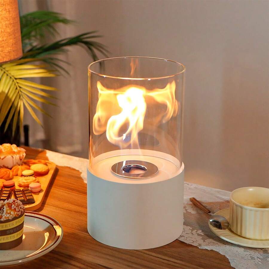 Tabletop Fire Bowl Pot|Indoor/Outdoor Portable Tabletop Fireplace–Clean-Burning Bio Ethanol Ventless Fireplace