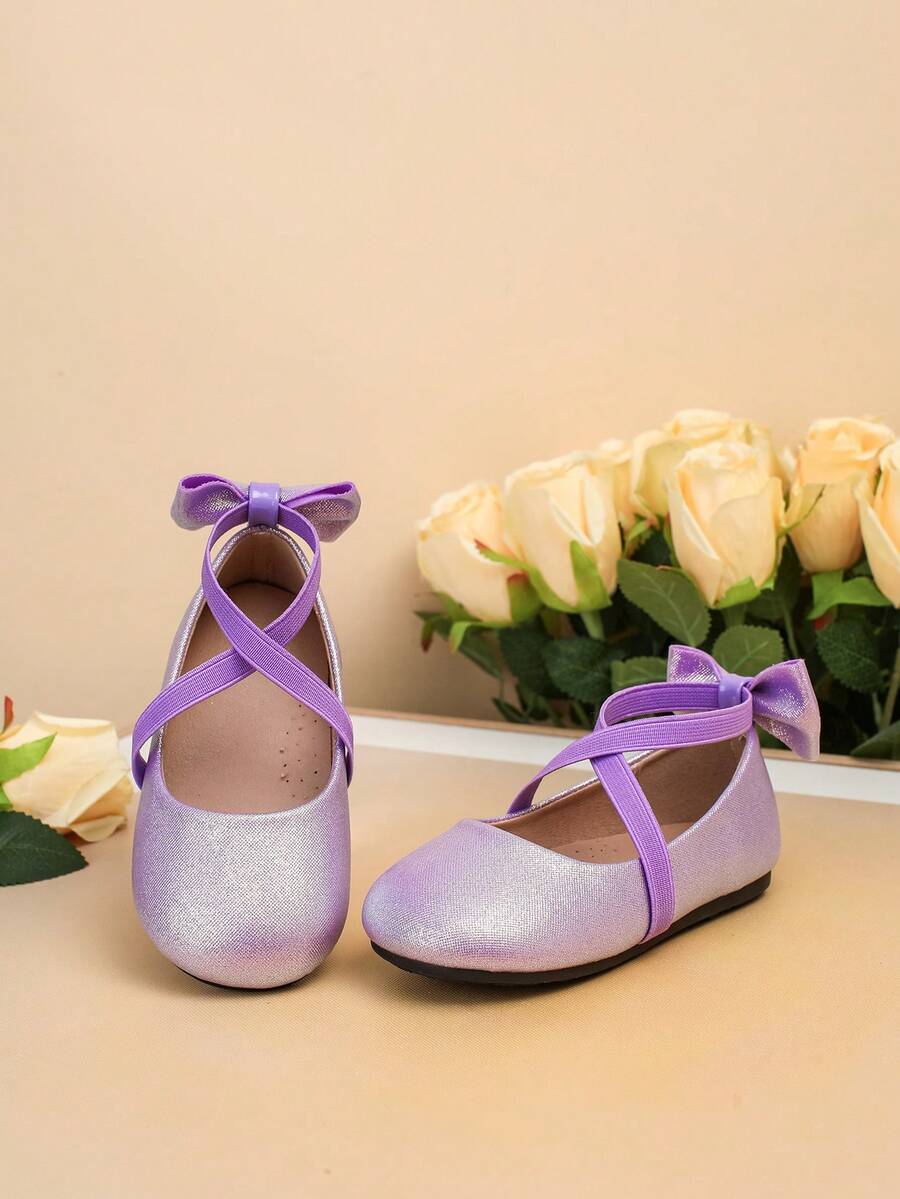 1 Pair New Fashion Elegant Flat Shoes For Baby Girls, Infant Bowknot Shoes