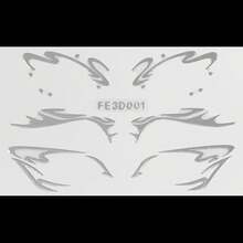 Futuristic Silver Face Lace Creative Makeup Metallic Makeup Artist Eye Shadow Patches Self-Adhesive - FE3D001 - Xem 7