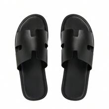 2025 Summer New Men's Casual Non-Slip Slippers, Open Toe Soft Bottom Sandals - Black - View 7