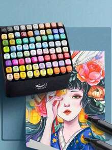 12/24/30/36/48/60/80/120/168 Colors Dual Tip Permanent Art Markers, Suitable For Adults, Applicable For Office, Back To School, Drawing, Sketching, Painting, Journaling, Note-Taking, Planning, School Supplies, Christmas, Valentine's Day, Birthday Gifts And Surprises