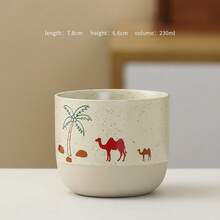 4pcs Rustic Japanese Style Ceramic Tea/Coffee Cups, Handmade Vintage Oxidized Coating, Suitable For Espresso And Tea, Convenient For Home, Office, Holidays, Gifts - Multicolor - View 25