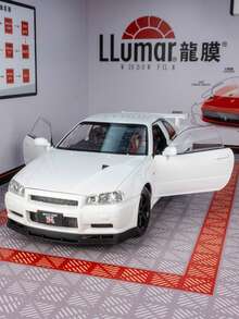 YCMODEL 1pc Nissan GT-R34 SKYLINE Rally Car Alloy Diecast Model, Made Of Zinc Alloy Material, Openable Doors, Bonnet And Trunk, With Simulated Sound And Light Function, Suitable For Collection And Birthday Gift - Multicolor - View 5