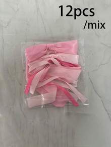 24/12件粉色蝴蝶结墙饰，DIY蝴蝶结背景，丝带花环，适用于情人节、生日派对、单身派对、婚礼派对装饰、房间和卧室装饰、情人节礼物、情人节派对、情人节派对背景 - 彩色 - 查看 13