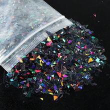 10克全息不规则亮片填充物，彩色玻璃纸屑，树脂模具制作材料，DIY工艺品珠宝钥匙扣艺术用品 - 彩色 - 查看 6