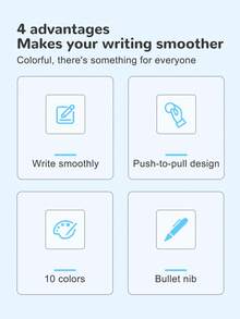 1 Hộp gồm 4/6/8/10 bút dạ quang có thể thu gọn, nhiều màu sắc, đồ dùng học tập cho học sinh, dùng để ghi chú, viết nhật ký, vẽ, phù hợp cho học sinh nam/nữ, quà tặng tựu trường và quà tặng giáo viên. - Nhiều màu - Xem 11