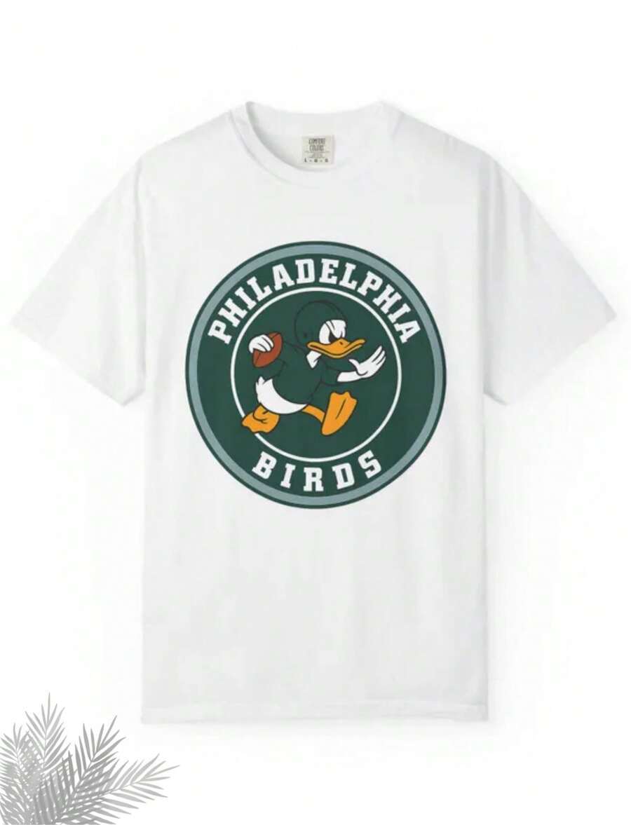PHILADELPHIA BIRDS - Pro Football Spoof T-Shirt - Parks World Disneyland Trip Cotton Graphic Tee - 白色 - 查看 1