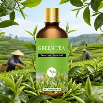 زيت عطري أساسي بنكهة الشاي الأخضر بحجم 100مل/30مل/10مل، مناسب للمبخر والترطيب والعناية بالبشرة والصابون وصناعة الشموع، مناسب للجنسين، للعناية بالمسام وترطيب البشرة، هدية مثالية