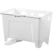 Table Top Trash Can Mini Home Kitchen Waste Storage Box Sink Drain Basket Dry Wet Separation Filtration Magical - trắng - Xem 6