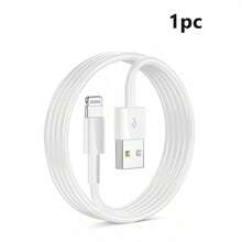 1/2/5条装 20W USB 转 Lightning 快充数据线，高效数据传输线，3.3 英尺/100 厘米，适用于苹果 CarPlay 的车载数据线，兼容 14/13/12/11/Pro Max Plus 系列 - 白色 - 白色 - 查看 14