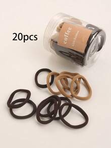50pcs Jar Pack Basic High Elasticity Hair Ties For Women Casual,Woman Head Accessories, Woman Hair Accessories Ponytail Holders Hair Elastics Hair Rubber Bands Scrunchies Hair Rope, Hair Bobbles ,Gym Sport Outfit Gym Beauty Makeup Woman Accessories Elastic Band - Coffee - View 10
