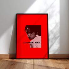 1幅无框墙面装饰画，劳伦·希尔无框海报 | 劳伦·希尔《误入歧途》艺术作品 | 灵魂乐 | 送给R&B爱好者的礼物 | 萨德，户外装饰挂画，厨房装饰，客厅装饰，餐厅装饰，房间装饰，墙面艺术