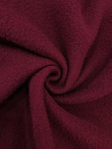 Wo Wonen Men's Casual Printed Drop Shoulder Fleece Sweatshirt - 酒紅色 - 查看 4