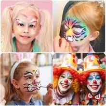 Face Painting Kit, Activated Face Paint Makeup Set, Includes 18 Color+15 Color Face Paint Makeup Palette And Multiple Makeup Tools. Halloween, Cosplay Makeup. - Default - View 7