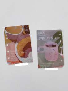 1 pieza Estilo Ins PP Mocha Serie de Moda Pequeña Hoja Suelta Fresca Página Interna DIY Diario Tarjeta Desmontable Almacenamiento Página Interna - Moca de menta - Ver 5